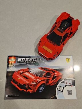 LEGO Red and Black Ferrari Speed Champions Sports Car Set